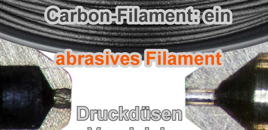 3D FDM Druck Filament abrasives Carbon Druckdüse